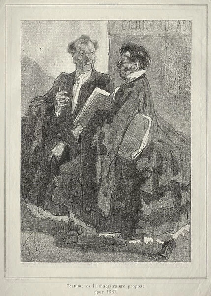 Crinolinographies Costume de la magistrature propose pour 1857