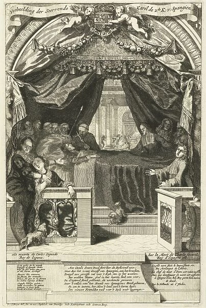 Death of Charles II, King of Spain, Pieter van den Berge, Anonymous, 1700 - 1702