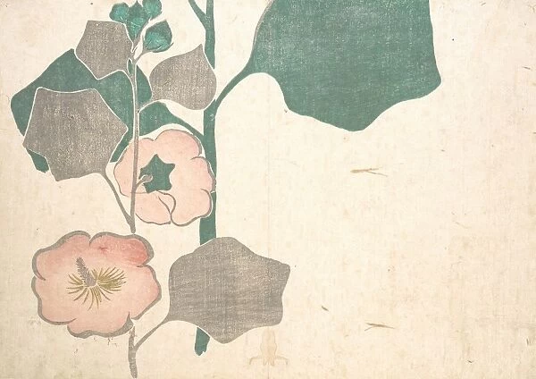 Design Flowers Edo period 1615-1868 Japan Polychrome woodblock print