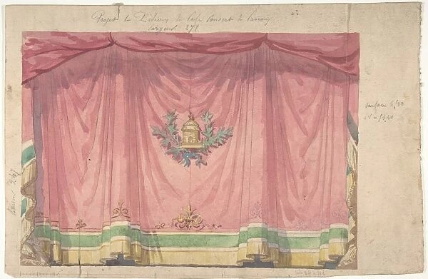 Design Stage Curtain 1830-90 Watercolor graphite