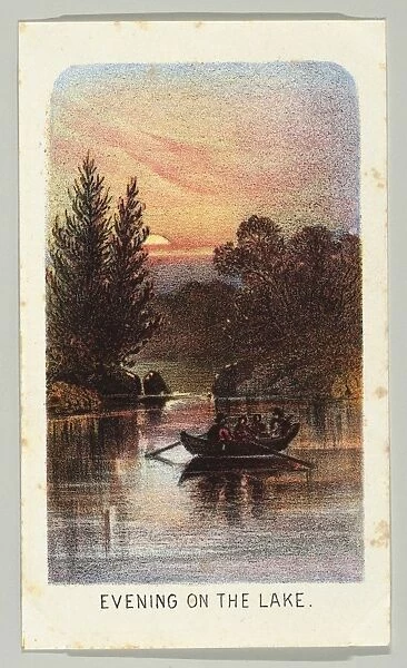 Drawings Prints, Print, Evening Lake, series, Views Central Park, New York, Part 3