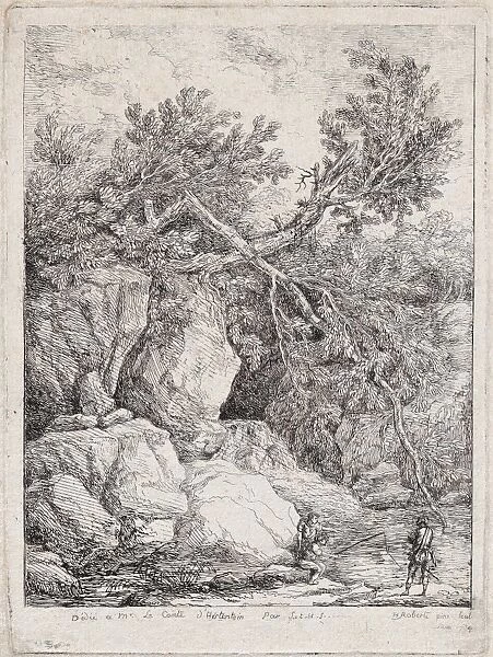 Drawings Prints, Print, Landscape Fallen Tree, Artist, Hubert Robert, French, Paris 1733-1808 Paris