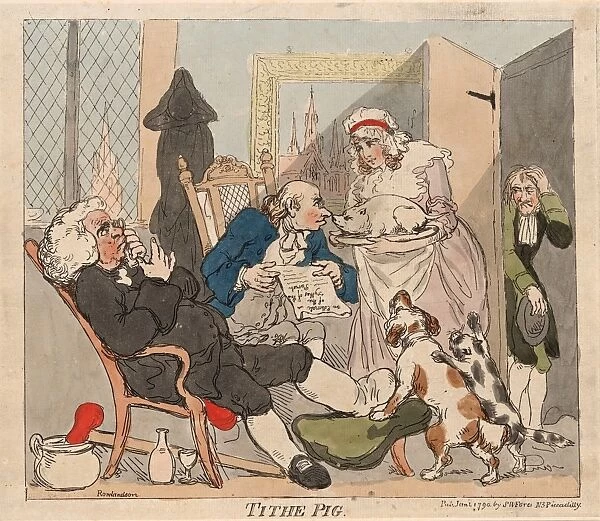 Drawings Prints, Print, Tithe Pig, Publisher, Artist, Samuel William Fores, Thomas Rowlandson