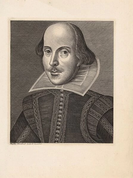 Drawings Prints, Print, William Shakespeare, Artist, Sitter, Engraver, Martin Droeshout Younger