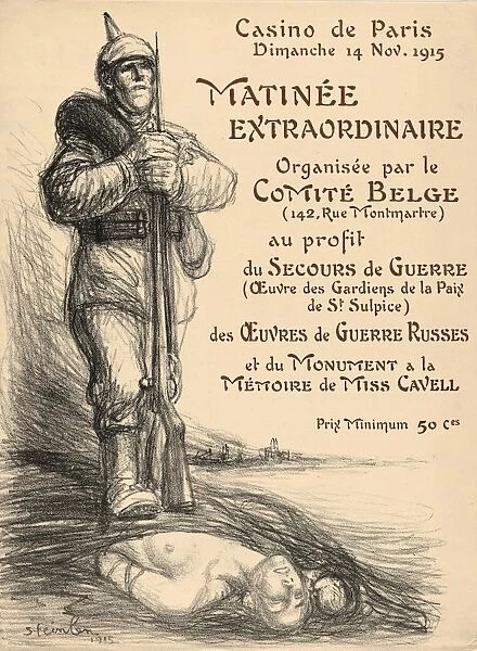 Drawings Prints, Programme, Casino de Paris, Dimanche, 43053, 1915, Matinee Extraordinaire