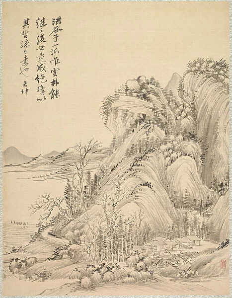 Dwellings beneath Folded Hills 1847 Tsubaki Chinzan