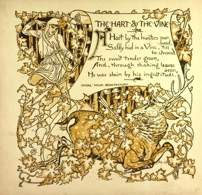 Framed Print : The Hart and the Vine Print Framed Print : The Hart and the Vine Print