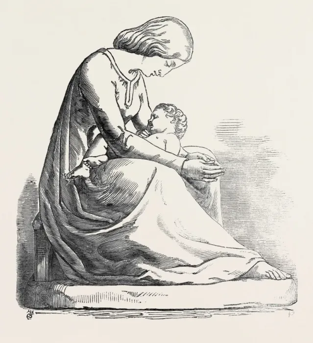 Framed Print : The Mothers Prayer Sculpture Print Framed Print : The Mothers Prayer Sculpture Print