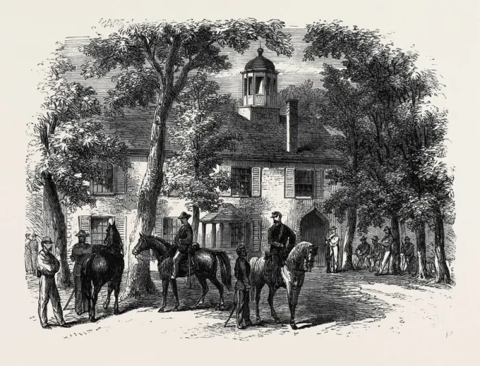 Framed Print : Print of Fairfax Courthouse, General Beauregard Headquarters