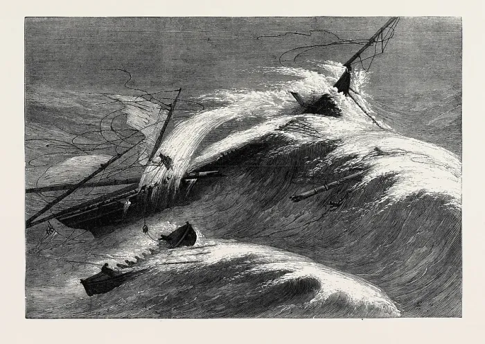 Framed Print : Belfast Ship Rescue Print, 1866