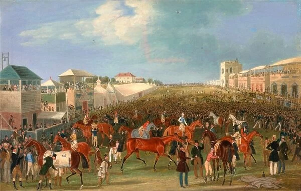 Epsom Races: The Race Over Signed and dated, lower right: J. Pollard 1835'