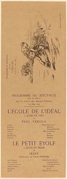 Fa licien Rops (Belgian, 1833 - 1898), L Ecole de l ida al; Le Petit Eyolf