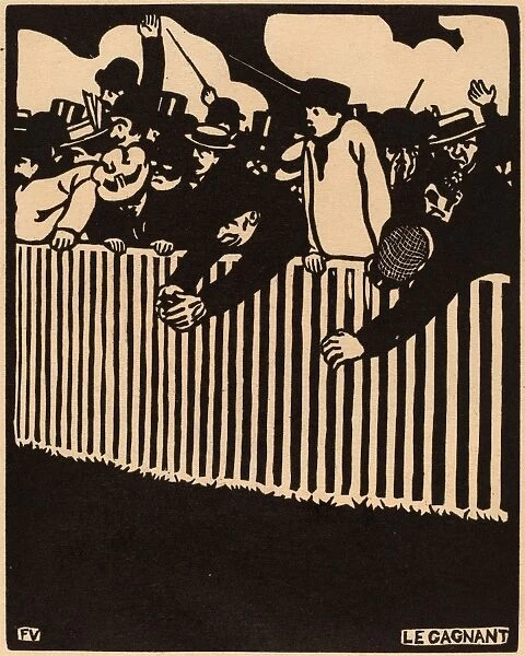 Fa lix Vallotton, Le Gagnant (The Winner), French, 1867 - 1939, 1898, woodcut in