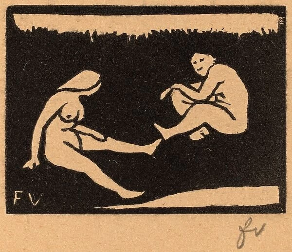 Fa lix Vallotton, Two Seated Bathers (Deux baigneuses assises), Swiss, 1865 - 1925