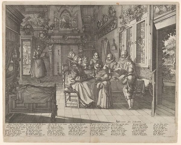 Family Saying Grace 1609 Etching second state