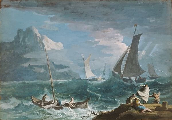 Fishing Boats in a Storm