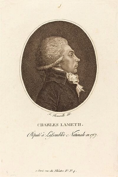 Franazois Bonneville (French, active c. 1780-1802), Charles Lameth, probably c. 1780-1802