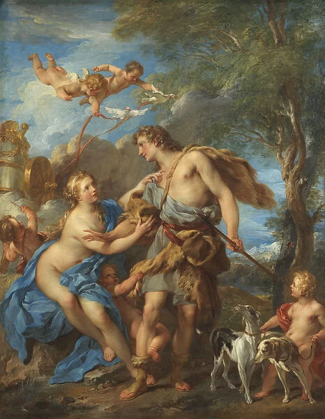 FranAzois Lemoyne Venus Adonis painting 1729