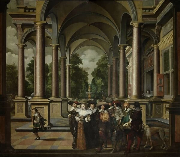 A Gallery. One of a seven-part room decoration, Dirck van Delen, 1630 - 1632