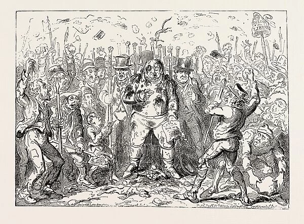 George Cruikshank: the Laws Delay! Showing the Advantages and Comfort of Waiting