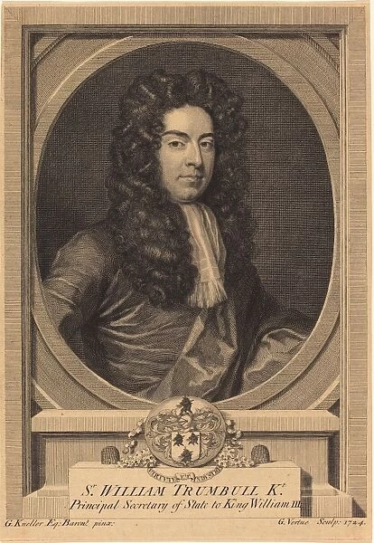 George Vertue after Sir Godfrey Kneller (English, 1684 - 1756), William Trumbull