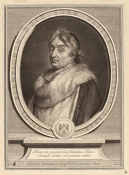 Gerard Edelinck after Joseph Vivien (Flemish, 1640 - 1707), Nicolas de Blampignon