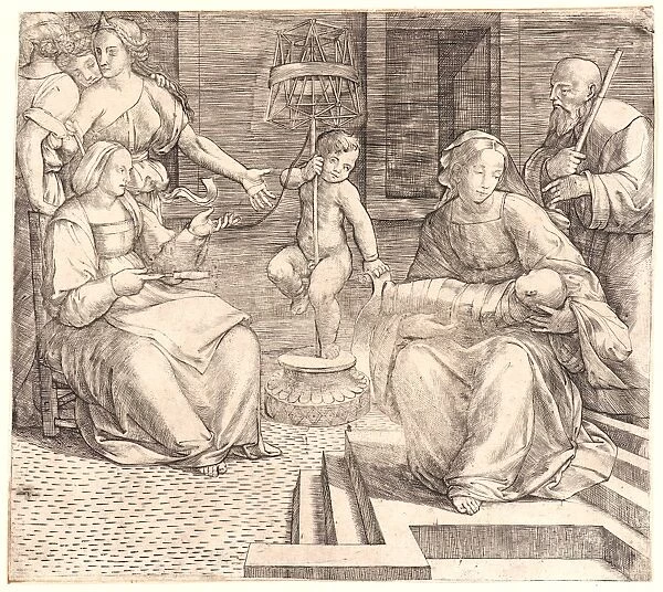 Giacomo Francia (aka Jacopo Francia) (Italian, ca. 1486 - 1557). The Holy Family, with St