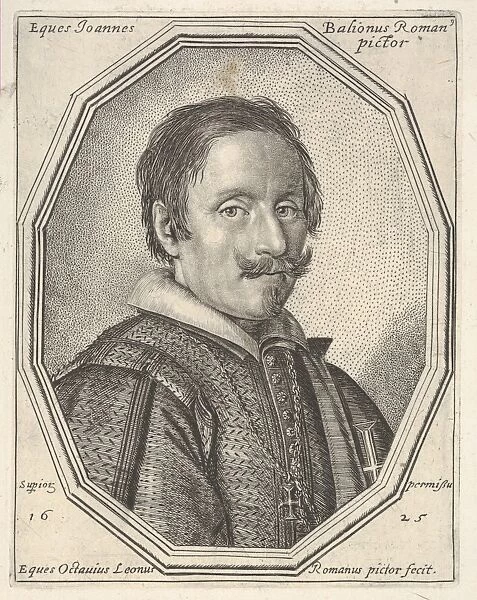 Giovanni Baglione bust-length portrait twelve-sided frame