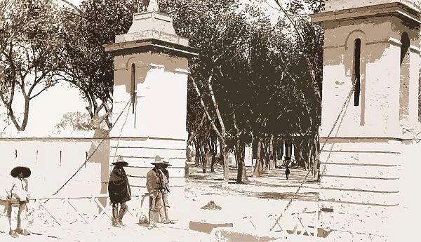 Hacienda Salinas, draw bridge, Jackson, William Henry, 1843-1942, Gates, Ranches