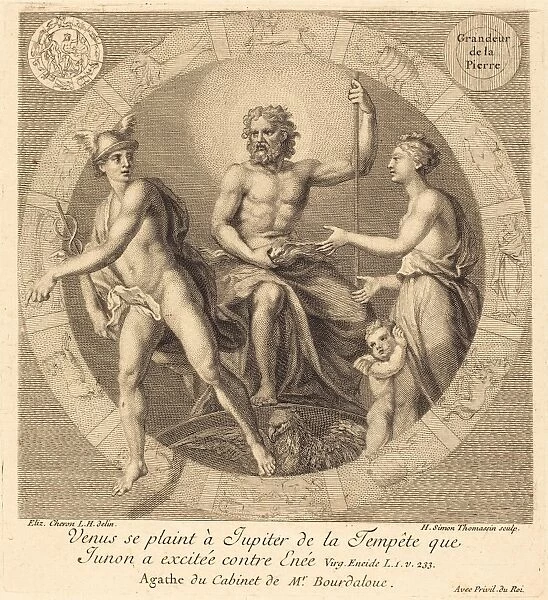 Henri Simon Thomassin after Elisabeth Sophie Cheron (French, 1687 - 1741), Venus