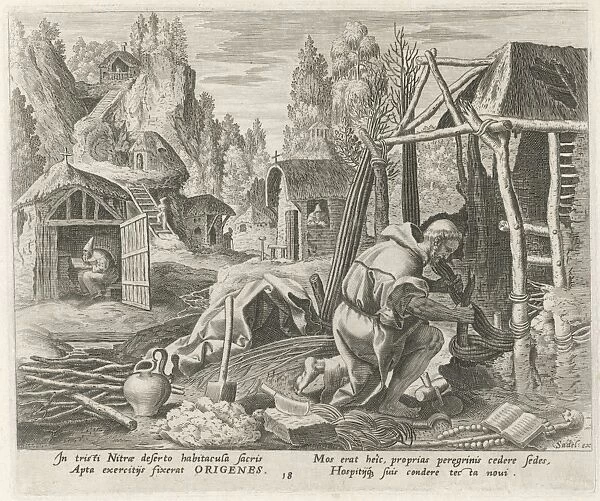 Hermits in the desert of Nitra, Johann Sadeler I, Raphael Sadeler I, Maerten de Vos