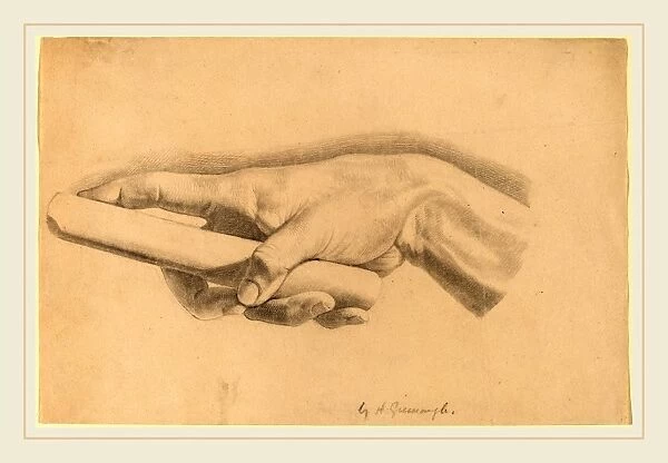 Horatio Greenough, Study of a Hand, American, 1805-1852, graphite on wove paper