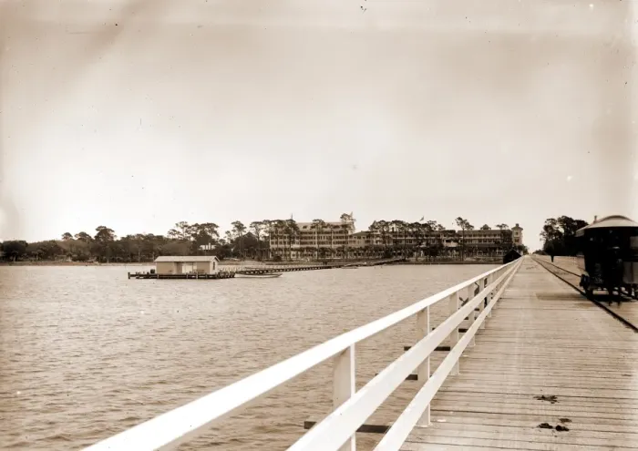 Framed Print : Hotel Ormond Print from Bridge, 1890 Framed Print : Hotel Ormond Print from Bridge, 1890