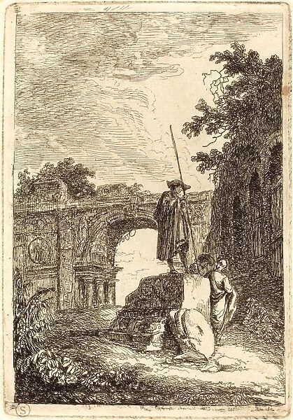 Hubert Robert, French (1733-1808), The Triumphal Arch, 1763-1764, etching on laid paper