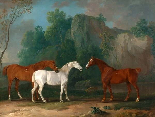 Three Hunters in a Rocky Landscape Signed and dated, lower left:s Gilpin 1775'