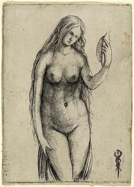 Jacopo de Barbari, Nude Woman Holding a Mirror (Allegory of Vanitas), Italian, c
