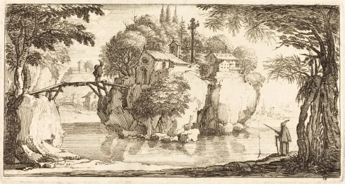 Framed Print : 17th-Century Landscape Print Framed Print : 17th-Century Landscape Print