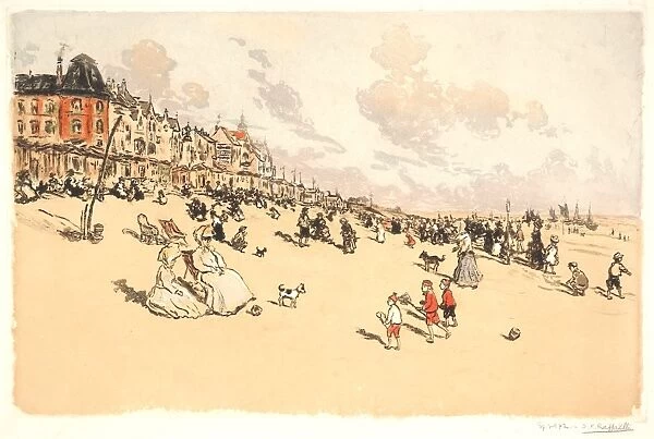 Jean-Francois Raffaelli (French, 1850 - 1924). The Little Beach (La Petite Plage), 1909