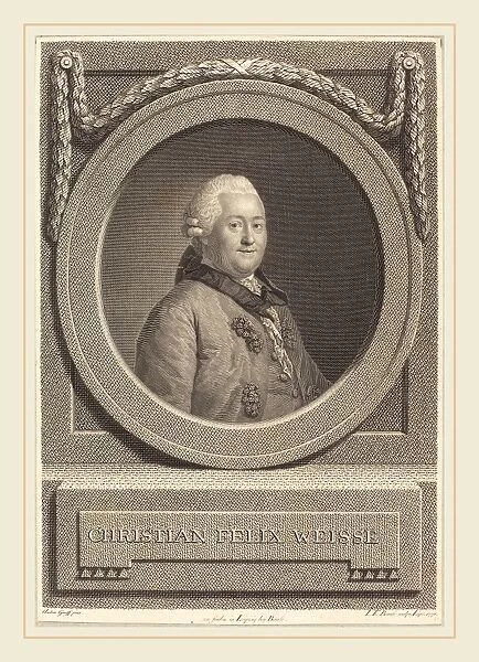 Johann Friedrich Bause after Anton Graff (German, 1738-1814), Christian Weisse, 1771