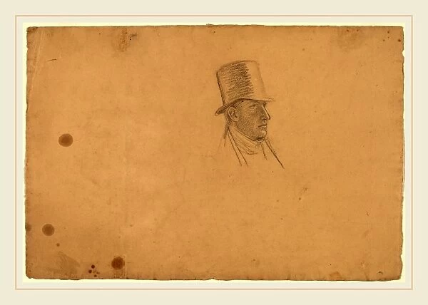 John Vanderlyn, Self-Portrait, American, 1775-1852, charcoal and (graphite?) on tan