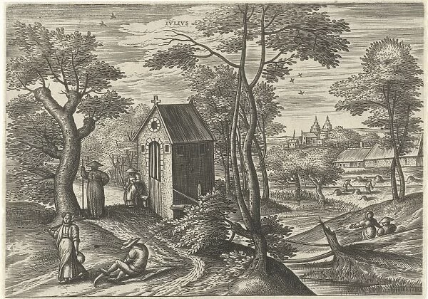 July, Julius Goltzius, Gillis Mostaert (I), Hans van Luyck, c. 1560 - 1595