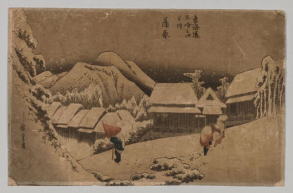 Kambara Evening Snow 1797-1858 Ando Hiroshige