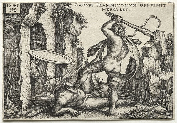 Labors Hercules Hercules Killing Giant Cacus