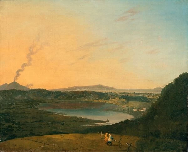 Lago d Agnano with Vesuvius in the distance, Italy, Richard Wilson, 1714-1782