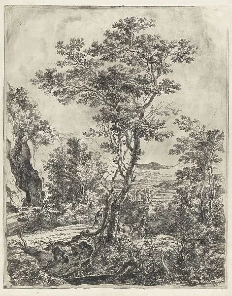 Landscape with a big tree, Jan Both, 1644 - 1652