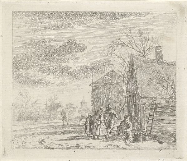 Landscape with farmhouse and barn, Johannes Janson, 1783