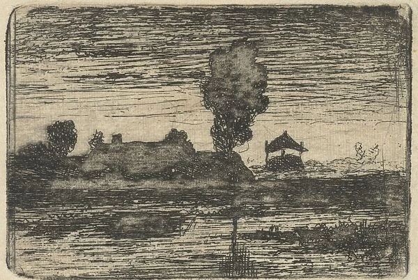 Landscape with haystack, Paul Joseph Constantin Gabriel, 1853 - 1903