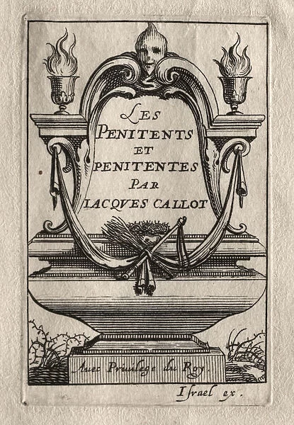 Les Penitents Frontispiece Abraham Bosse French