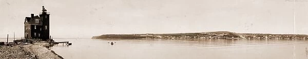 Mackinac Island from Round Island, Michigan, Jackson, William Henry, 1843-1942, Islands