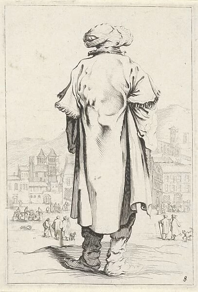 Man with turban seen from behind, Gillis van Scheyndel (I), Clement de Jonghe, 1649